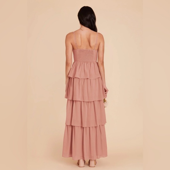 Birdy Grey Chiffon Dusty Rose Dress - Picture 3 of 13